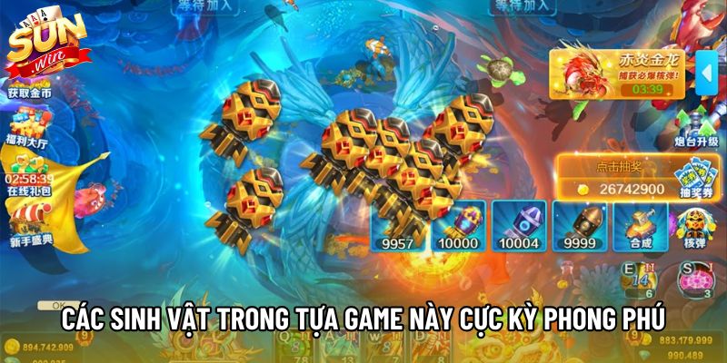 Các sinh vật trong tựa game này cực kỳ phong phú