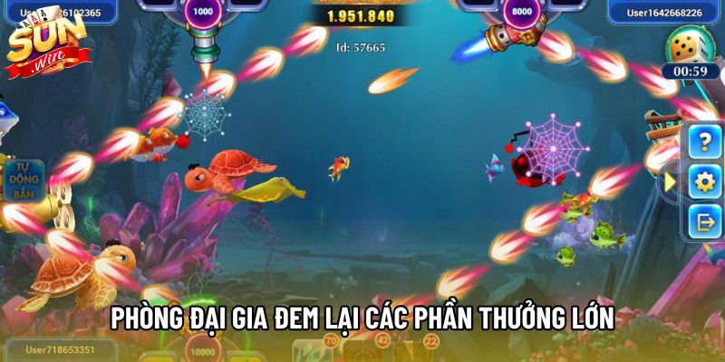 Phòng đại gia đem lại các phần thưởng lớn